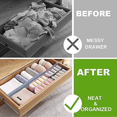 ANTOWIN Expandable Bamboo Drawer Dividers, Fits 17.6-21.6" Drawers