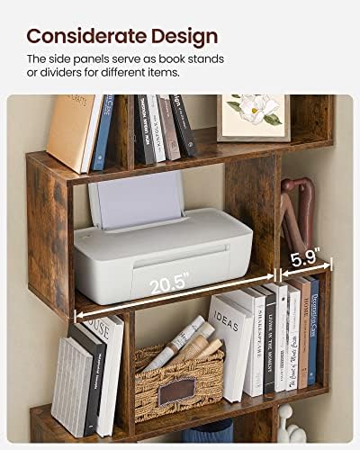 VASAGLE 5-Tier Bookcase, Open Storage, 27.6 x 9.4 x 62.6 Inches