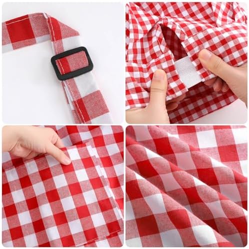 Toulite 4 Pcs Italian Apron and Chef Hat Set for Women Men Party Costume