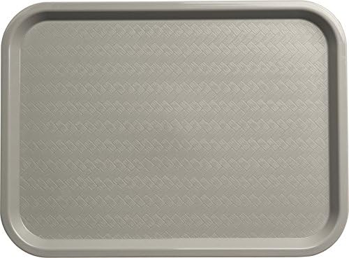 Carlisle FoodService Products Café Cafeteria Tray, Fast Food Tray for Restaurant or Commercial Use, 12" x 16", 24 Count, Gray