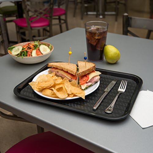 Carlisle Cafe Tray, Fast Food Restaurant Tray, 12 x 16, 1 Ct, Black (Pack of 12)