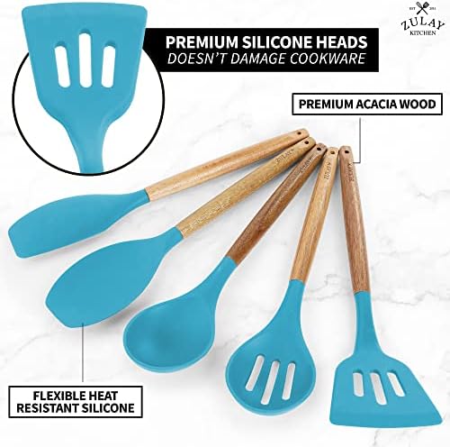 Zulay Kitchen 5 Piece Silicone Utensil Set