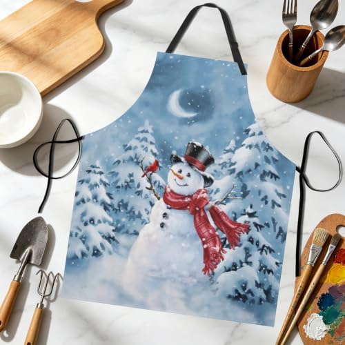 Giwawa Apron Unisex Resistant 33 x 28 inches with 2 Pockets Cooking Kitchen Aprons Suitable for BBQ Grill Drawing Haircut