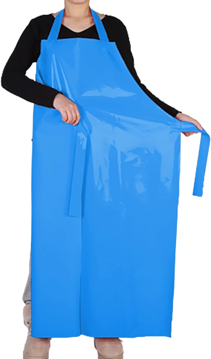 ELEBOX Waterproof Oil Proof Bib Apron Utility Apron Chemical Resistant Apron - Image 3