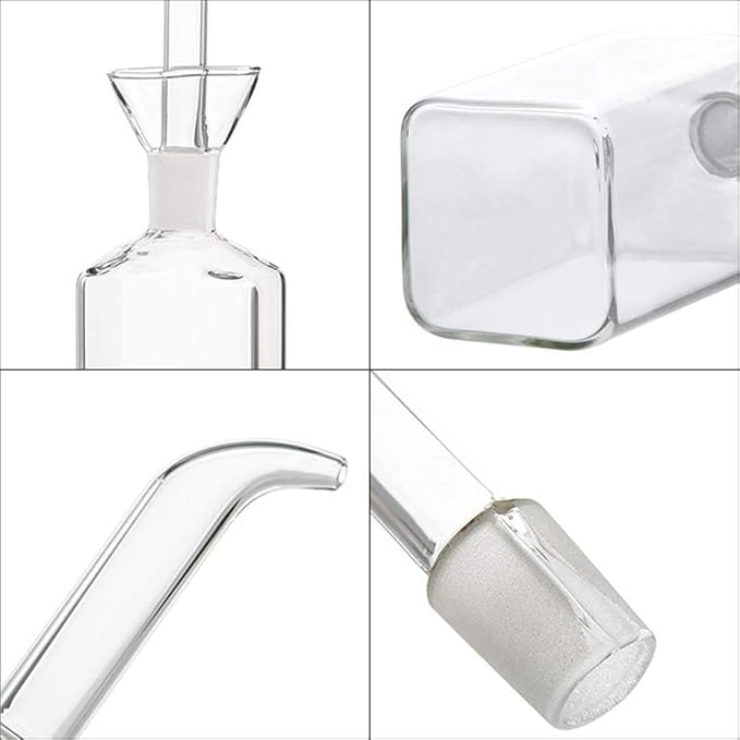 LandHope Oil Bottle Glass Olive Oil Dispenser Bottle Glass Cooking Oil Vinegar - Image 3