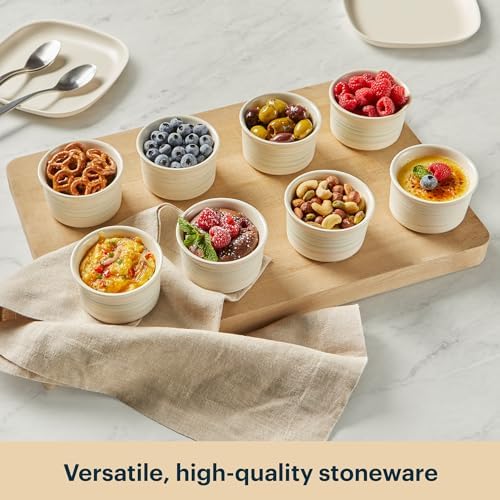 Pyrex 8-Piece, 6oz Ceramic Ramekin Nonstick Bakeware Set