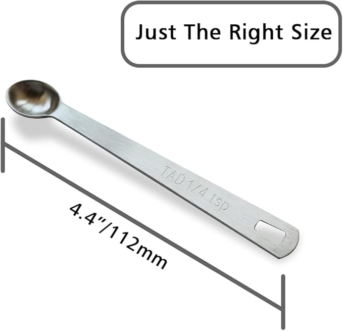 2PCS 1/4 Teaspoon Single Tiny Measuring Spoon, Small Individual Stainless Steel - Image 2