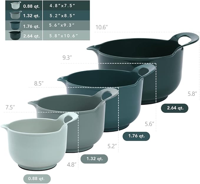 BoxedHome 4 Pack Nesting Mixing Bowl - Image 3