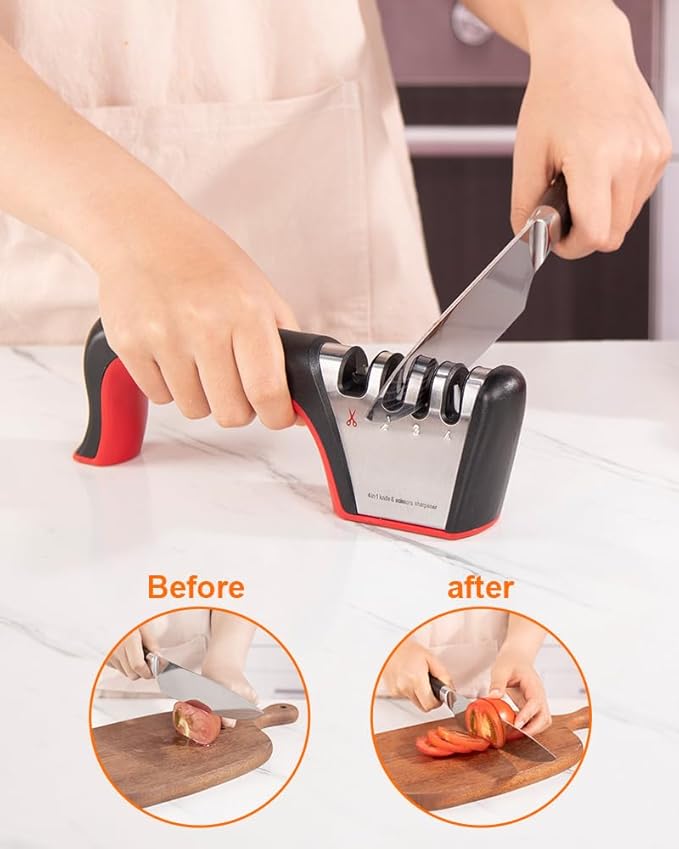 Brigii 4-in-1 Knife Sharpener, Kitchen Knife Accessories - Image 3