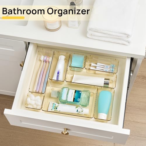 Vtopmart 25 Pack Plastic Drawer Organizers with Anti-slip Rubber Pads