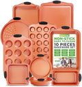 NutriChef 10 Pc Baking Pans Set Nonstick, Cookie Sheet and Pizza Pans