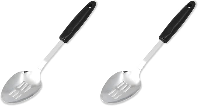 Chef Craft Select Slotted Spoon, 12.75 inches, Stainless Steel/Black by ChefCraft