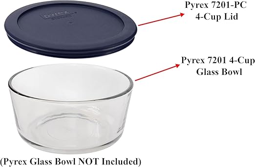 Pyrex 7201-PC 4 Cup Blue Food Storage Replacement Lid - Image 3