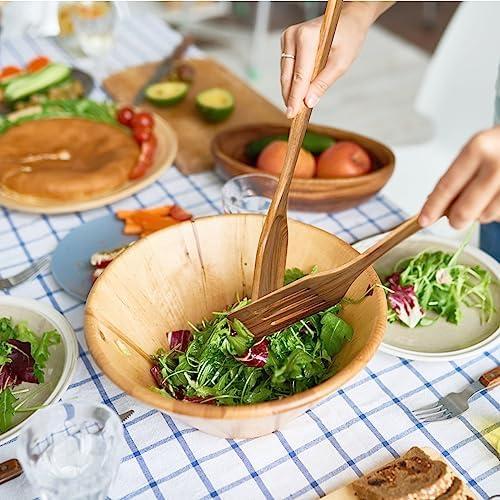Wooden Kitchen Utensil Set, 5 PCS Natural Teak Wooden Spoons for Cooking