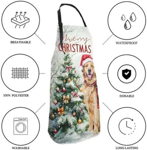 Giwawa Apron Unisex Resistant 33 x 28 inches with 2 Pockets Cooking Kitchen Aprons Suitable for BBQ Grill Drawing Haircut