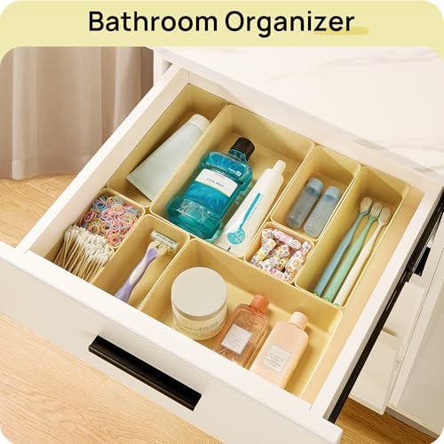 Vtopmart 25 Pack Plastic Drawer Organizers with Anti-slip Rubber Pads