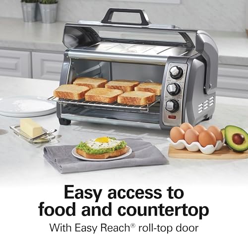 Hamilton Beach Easy Reach 6 Slice Countertop Convection Toaster Oven