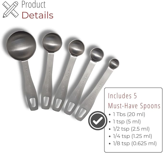 husMait Stainless Steel Measuring Spoons - Image 5