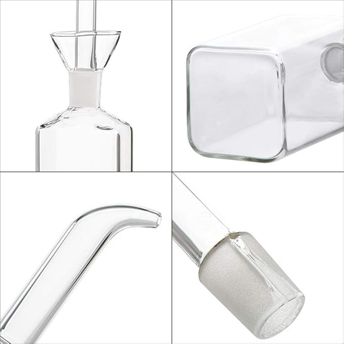 LandHope Oil Bottle Glass Olive Oil Dispenser Bottle Glass Cooking Oil Vinegar - Image 4