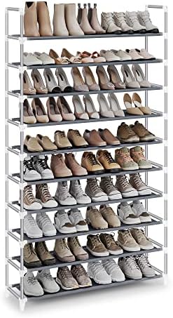 SONGMICS Shoe Rack, 10-Tier Shoe Shelf, Shoe Storage Organizer