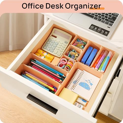 Vtopmart 25 Pack Plastic Drawer Organizers with Anti-slip Rubber Pads