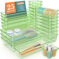 25 PCS Plastic Drawer Organizer Set, Makeup Organizers and Storage Bins