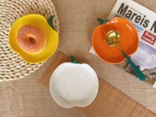 Ceramic Spoon Rest for Stove Top, Halloween Pumpkin Cute Spoon Rest for Kitchen Counter, Cooking Spoon Holder for Kitchen Counter, Utensil Rest Spatula Rest Ladle Holder Tong Rest (White)