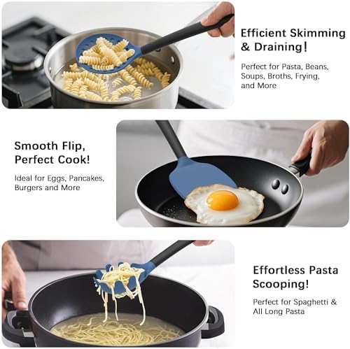 Coukre Silicone Kitchen Cooking Utensils Set, Heat Resistant, 14-Piece