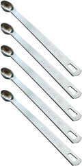 5PCS 1/8 Teaspoon Single Tiny Measuring Spoon, Small Individual Stainless Steel by BERYLER