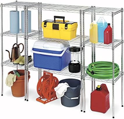 Whitmor 1 Tier Shelving Units, Wire Rack Storage Organizer, 30" L x 14" W x 15" H, Chrome