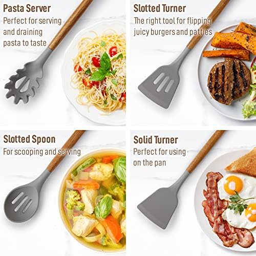 Zulay Kitchen 8 Piece Silicone Utensil Set