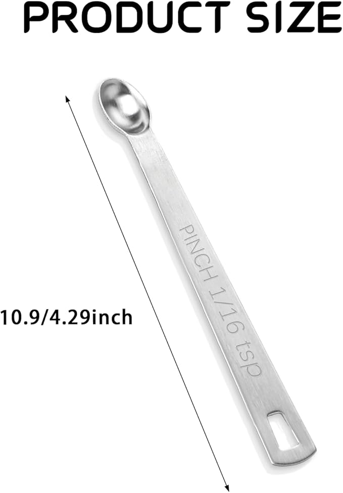 4 PCS 1/16 Teaspoon Single Measuring Spoon, Stainless Steel 1/16 Tsp Small - Image 2