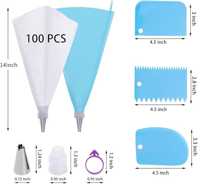 Piping Bags and Tips Set, Icing Bags Disposable - Image 2