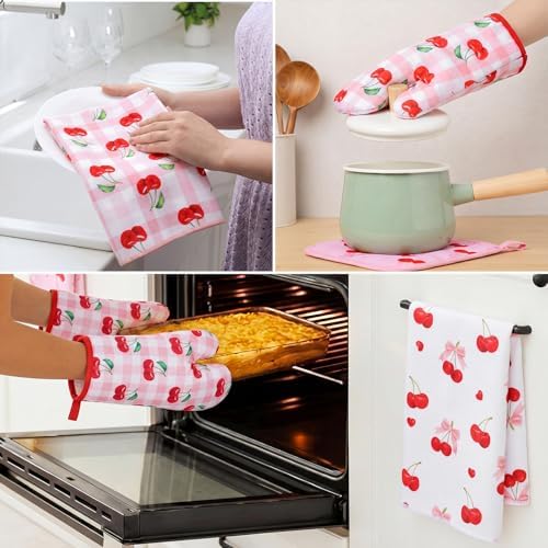 FoldTier 8 Pcs Cherry Kitchen Decoration Set for Cooking Baking