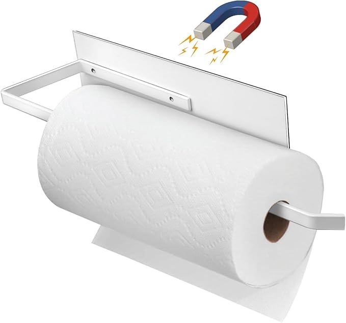 Magnetic Paper Towel Holder for Fridge, Toilet Paper Roll Holder Magnetic Paper by SeropyDirect