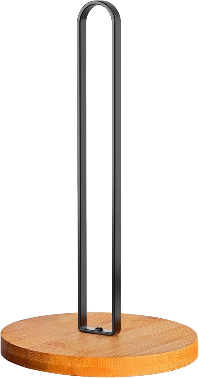 TONLEA Wooden Paper Towel Holder Countertop, Kitchen-Towel-Holder FreeStanding by TONLEA