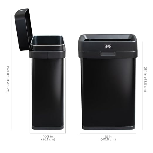 Clorox 13 Gallon Trash Can - 50L Slim Open Top Garbage Bin - Image 3