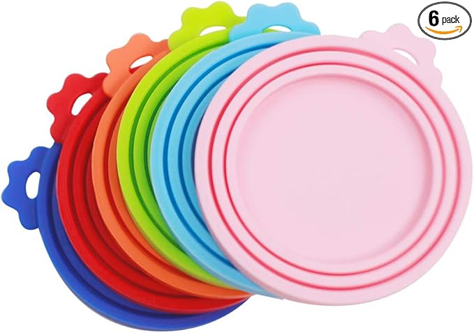 Yobbai 6 packs Pet Food Can Lids, Food Safe BPA-Free & Dishwasher Safe by Yobbai