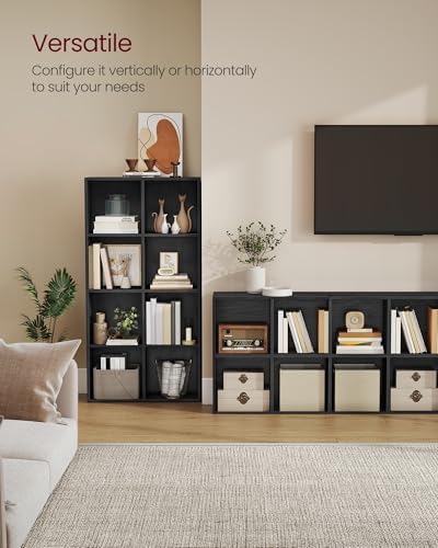VASAGLE Bookshelf, 8 Cubes Storage Organizer, 25.7 x 9.4 x 51 Inches