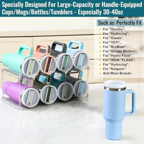 Premium Water Bottle Organizer for Stanley 40OZ & Various Bottles, Tumblers