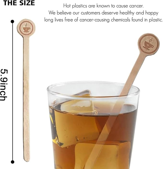 Coffee Stirrers Stir Sticks Wooden Beverage Mixer - Image 5