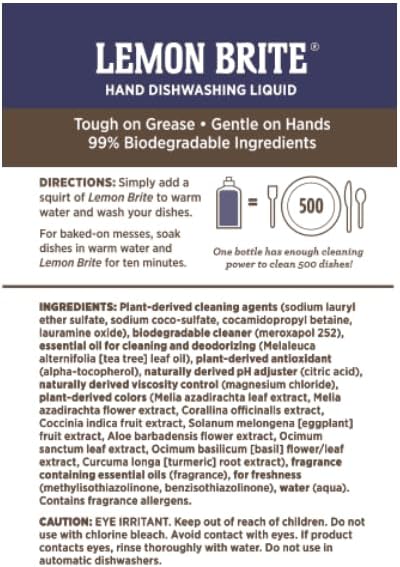 Melaleuca EcoSense Lemon Brite Dishwashing Liquid 16oz | Lavender Scented | Special Edition