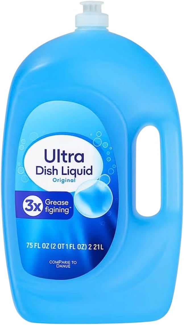 Ultra Strength Liquid Dish Soap, Original Scent, 75 fl oz – Grease-Fighting Concentrated Dishwashing Liquid for Sparkling Clean Dishes, Plates, Utensils (set of 1)