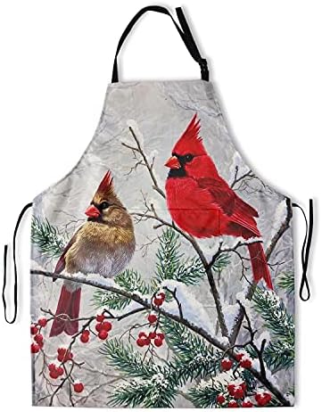 Giwawa Apron Unisex Resistant 33 x 28 inches with 2 Pockets Cooking Kitchen Aprons Suitable for BBQ Grill Drawing Haircut