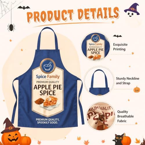 8 Pcs Funny Spice Group Halloween Costume Aprons for Adults