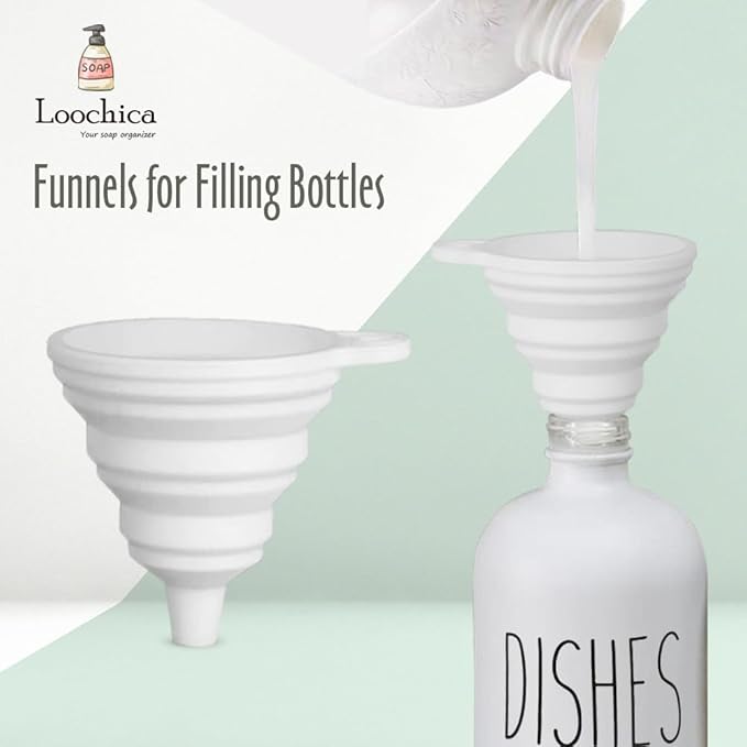 LOOCHICA Dish White Glass Soap Dispenser - Image 6