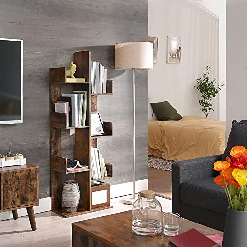 VASAGLE 8-Tier Bookcase, Open Storage, 19.7 x 9.8 x 55.1 Inches