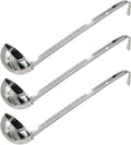 3 Pcs 3 oz Stainless Steel Soup Ladle Set, Long Handle Serving Spoons by Joyangy