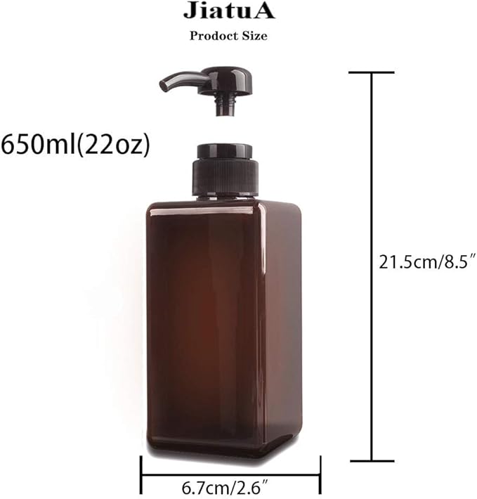 Pump Bottle, Refillable Plastic Empty Lotion Soap Dispenser Liquid Container - Image 6