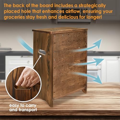 Ikee Design Free Assemble Wood Countertop Potato and Onion Storage Cabinet